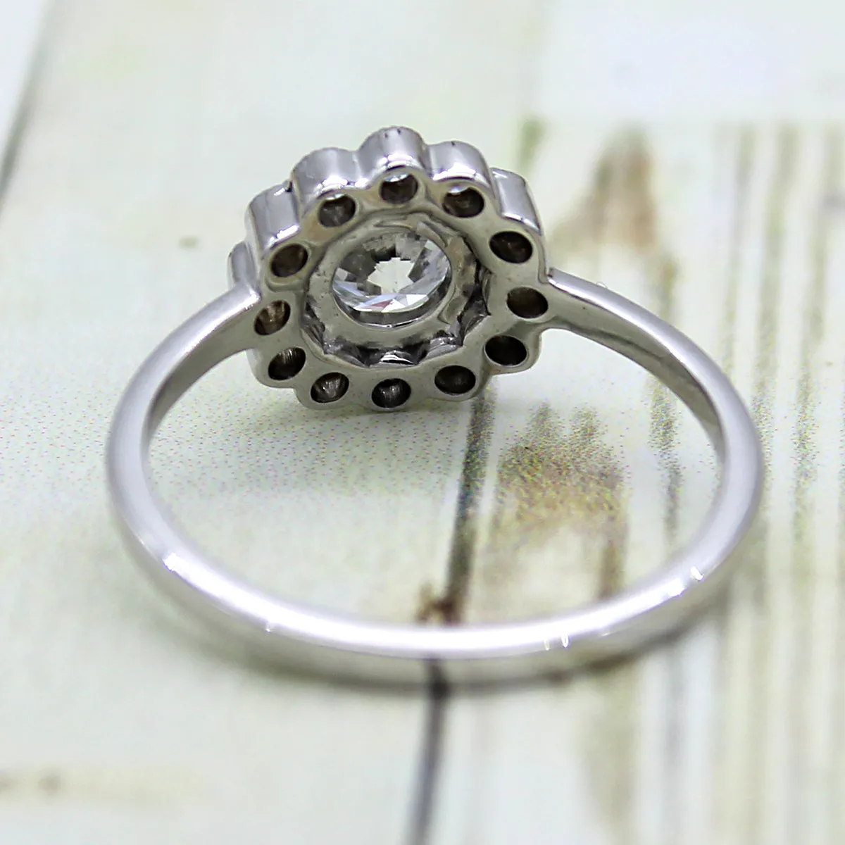 0.50 CT Diamond Halo Engagement Ring