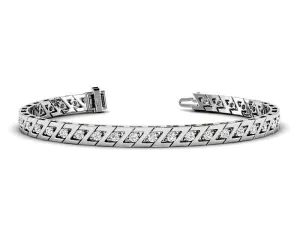 1.00-3.00 CT Round Cut Lab Grown Diamonds - Tennis Bracelet