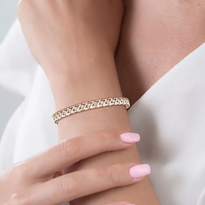 1.00-3.00 CT Round Cut Lab Grown Diamonds - Tennis Bracelet