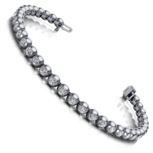 1.00-6.00 CT Round Cut Diamonds - Tennis Bracelet