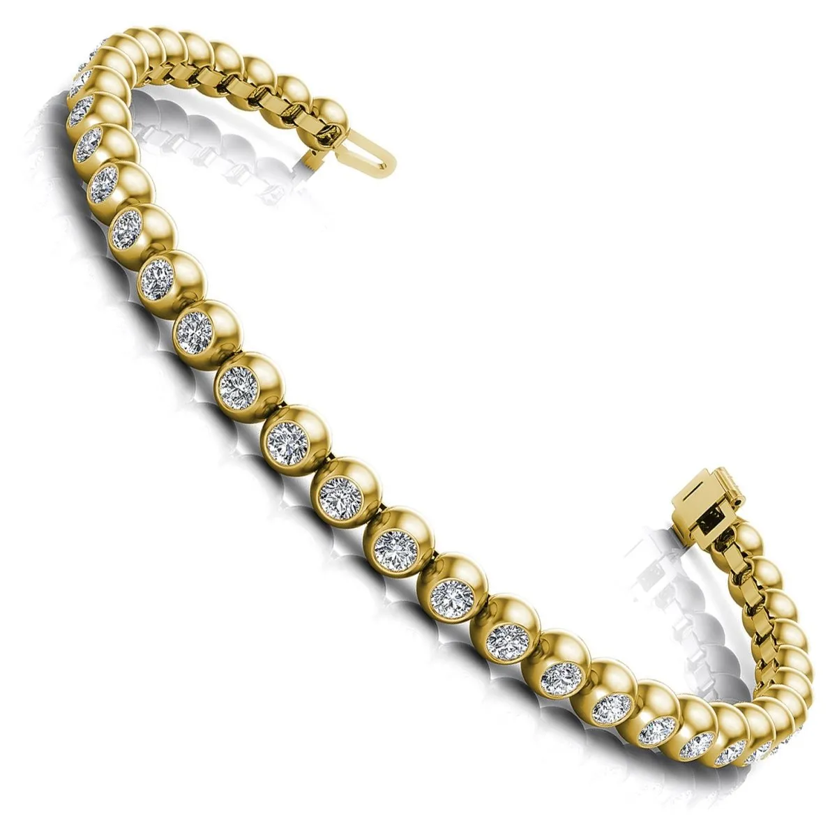 1.00-6.00 CT Round Cut Diamonds - Tennis Bracelet