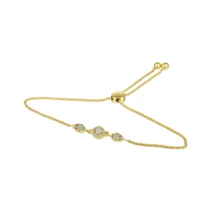10K Yellow Gold (0.09ct) Canadian Diamond Bolo Bracelet