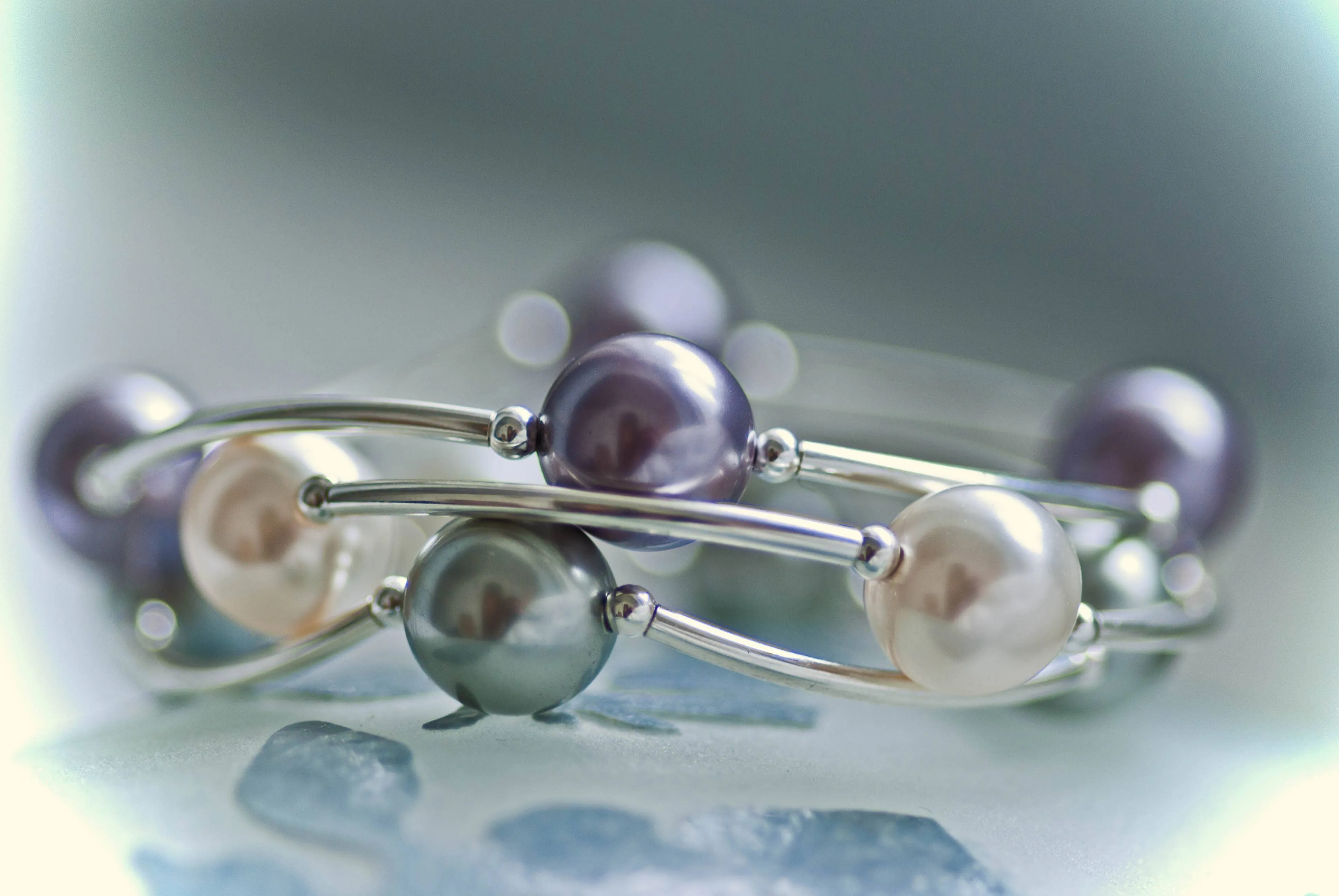 12mm Mauve Pearl Blessing Bracelet: S