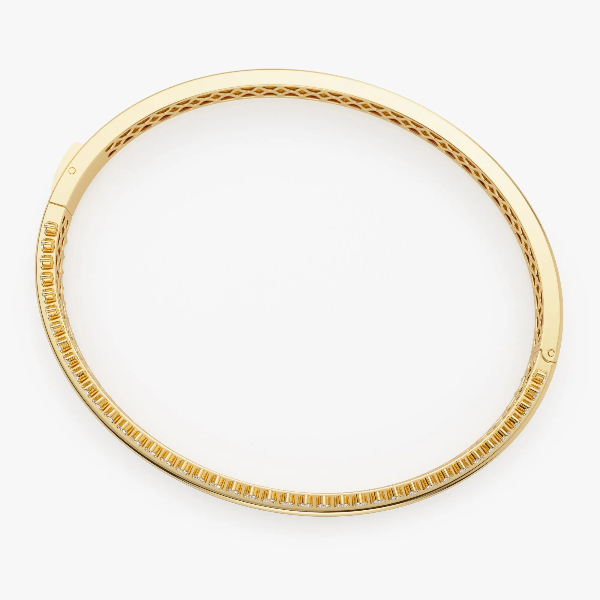 14k 0.85 Ctw Statement Diamond Bangle Bracelet