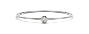14k Diamond Bezel Bangle