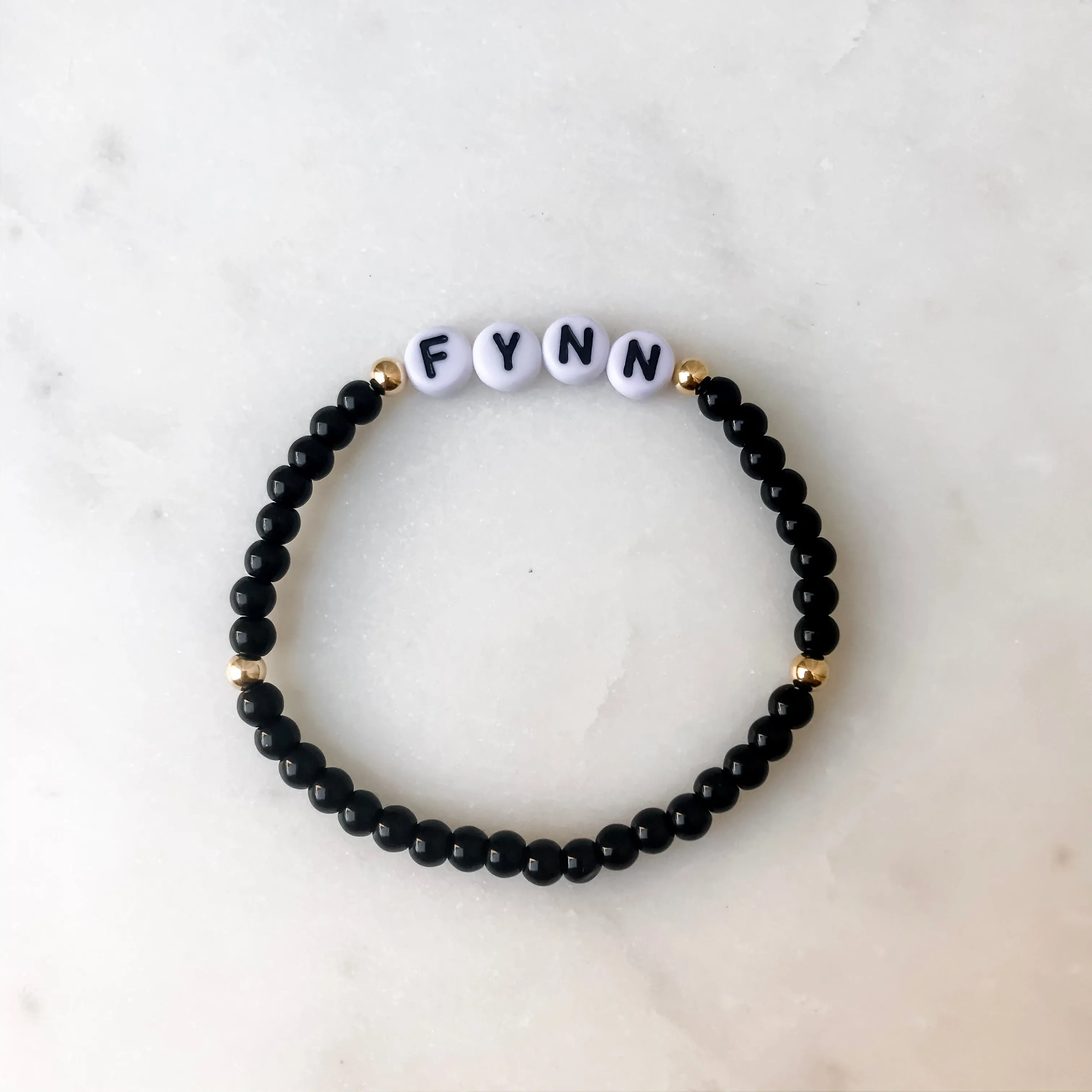 14k Filled Babe Bracelet - Onyx