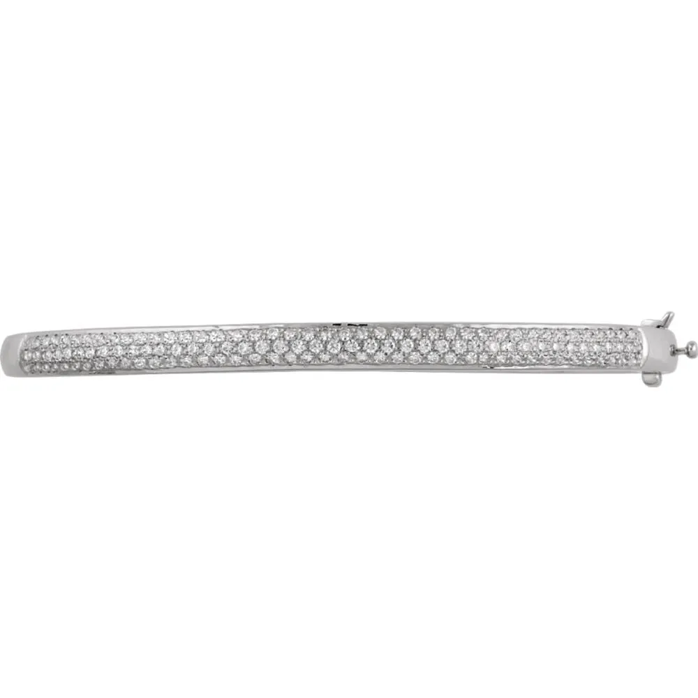 14k White Gold 1 CTW Diamond Pavé Bracelet