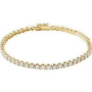 14K Yellow 5 CTW Diamond Line 7" Bracelet