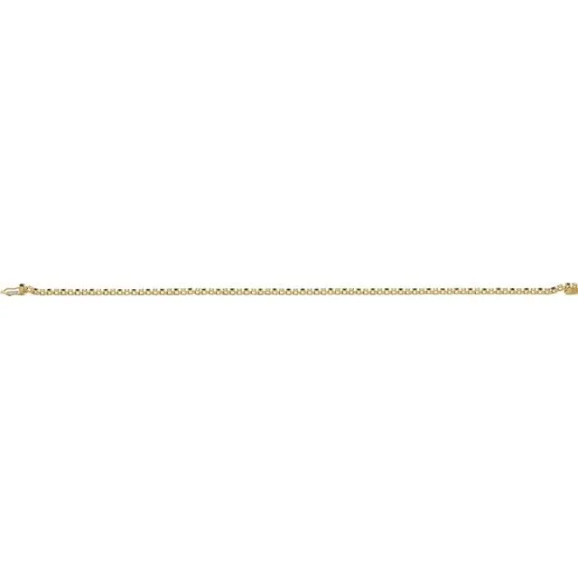 14K Yellow Gold Natural Blue Sapphire & 5/8 CTW Natural Diamond Link 7 1/4" Bracelet