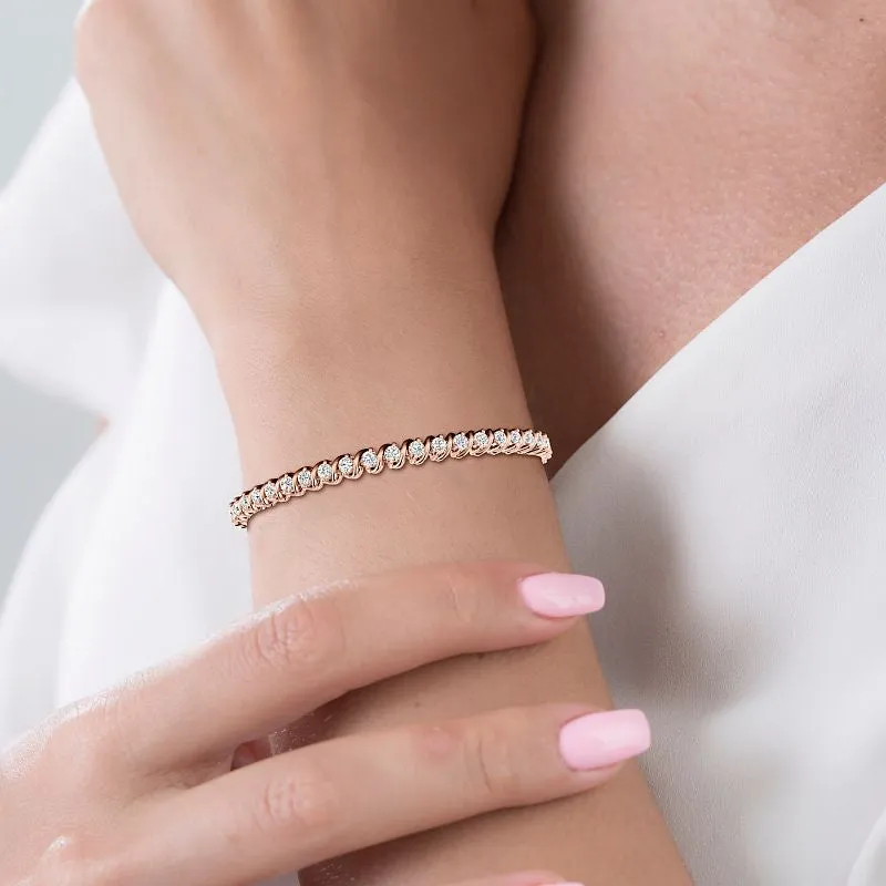 1.50-8.00 CT Round Cut Diamonds - Tennis Bracelet