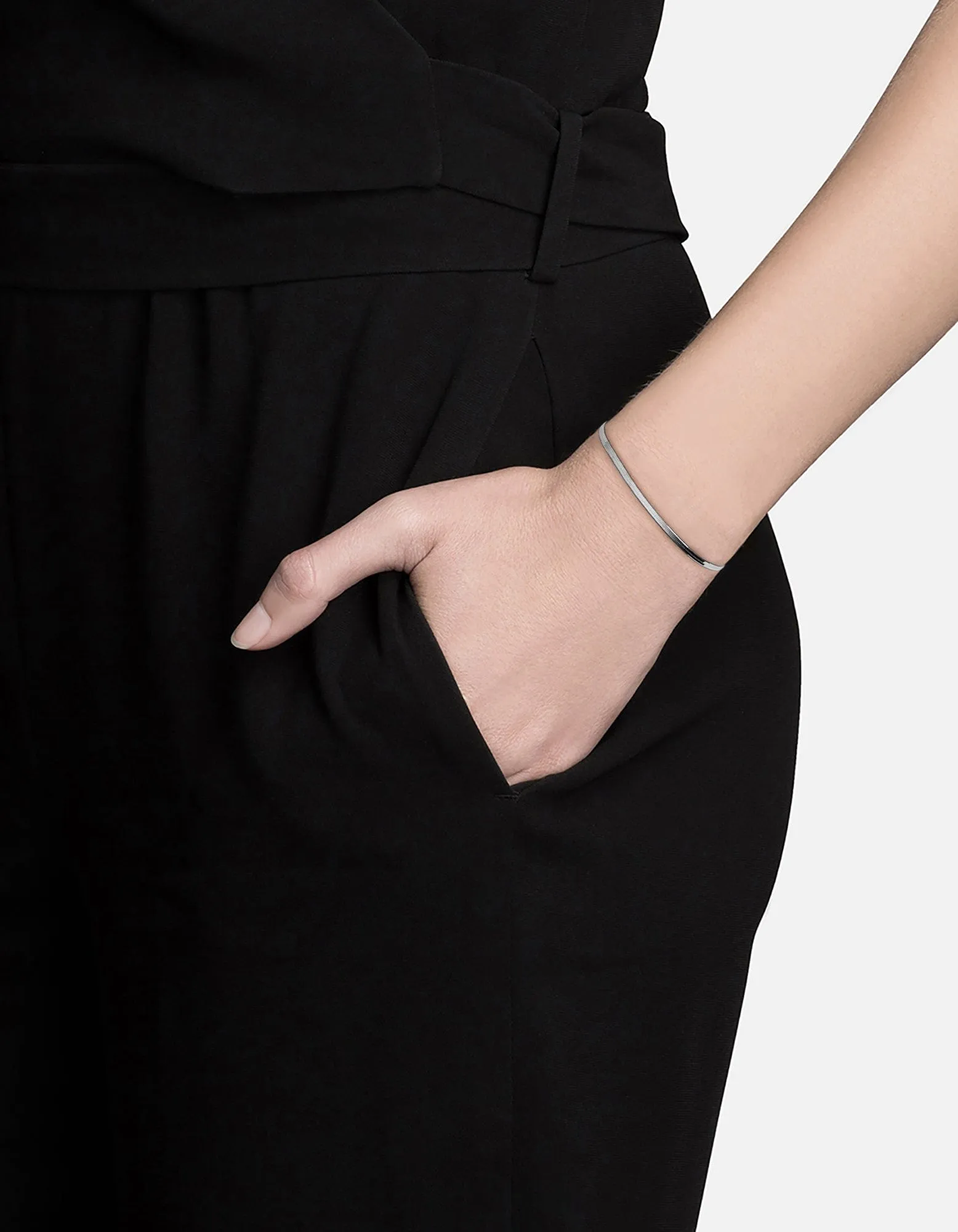 1.7mm Herringbone Bracelet, Sterling Silver