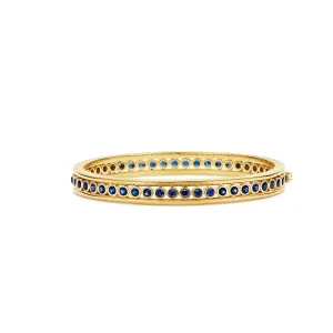 18K Blue Sapphire Eternity Bracelet