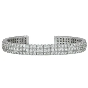 18k White Gold 3 ROW Diamond Bracelet (177 D=11.07TW 8D=.13TW TOT 11.20CT TW)