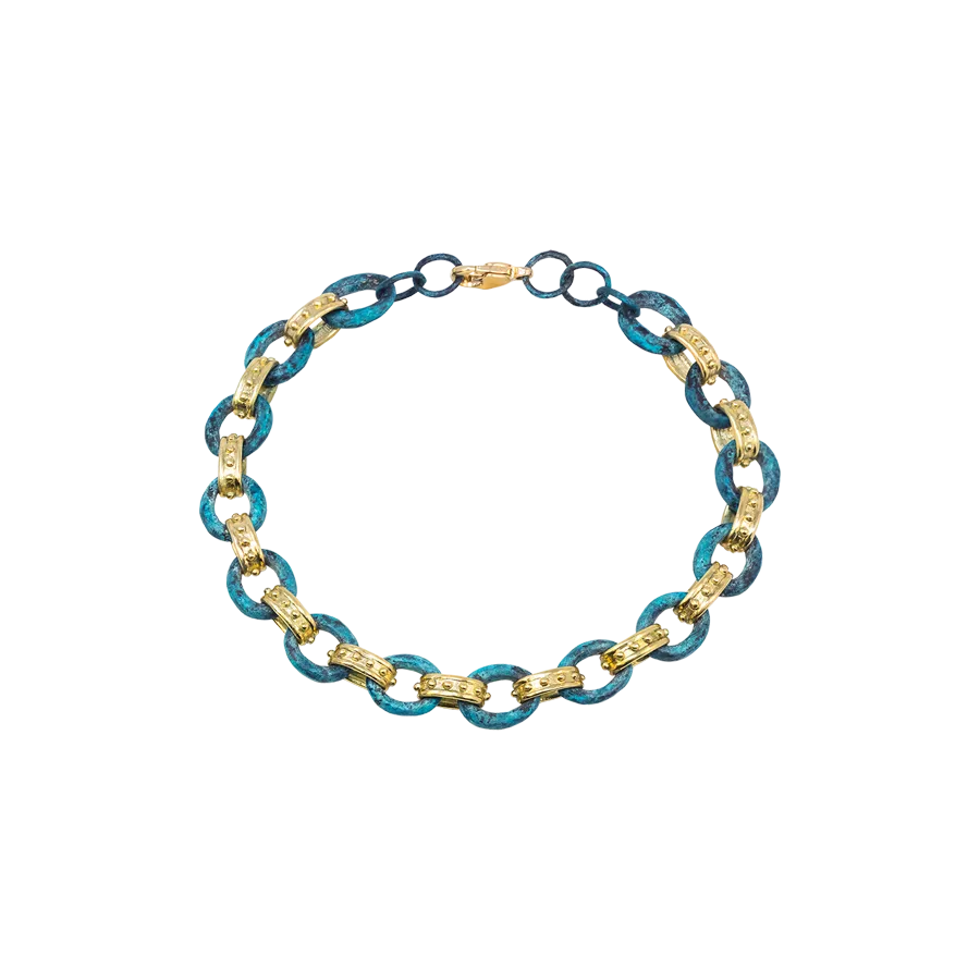 18k Yellow Gold Artifact link bracelet