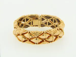 18K YELLOW GOLD RUBY BANGLE BRACELET