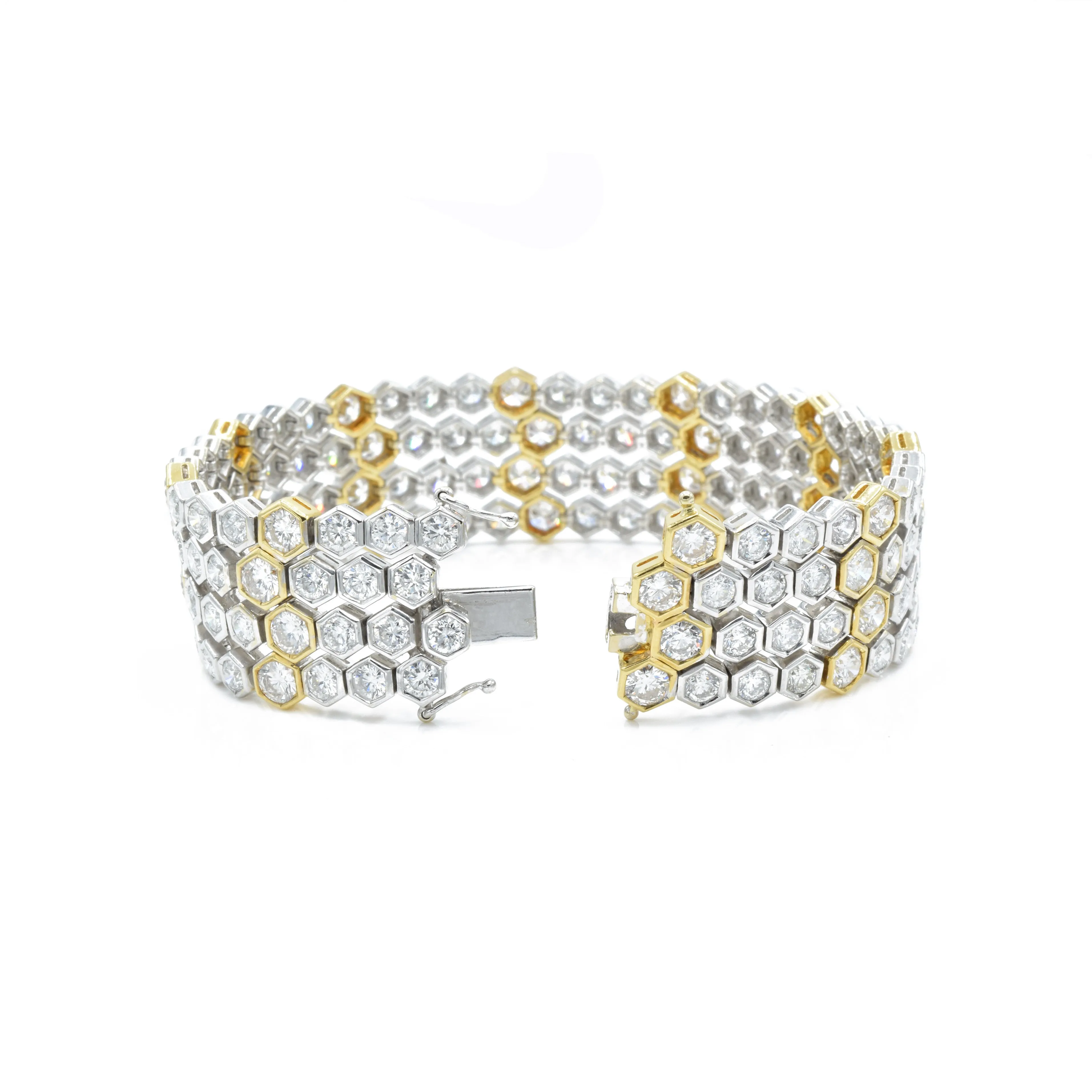 18kt Yellow and White Gold Diamond Bracelet