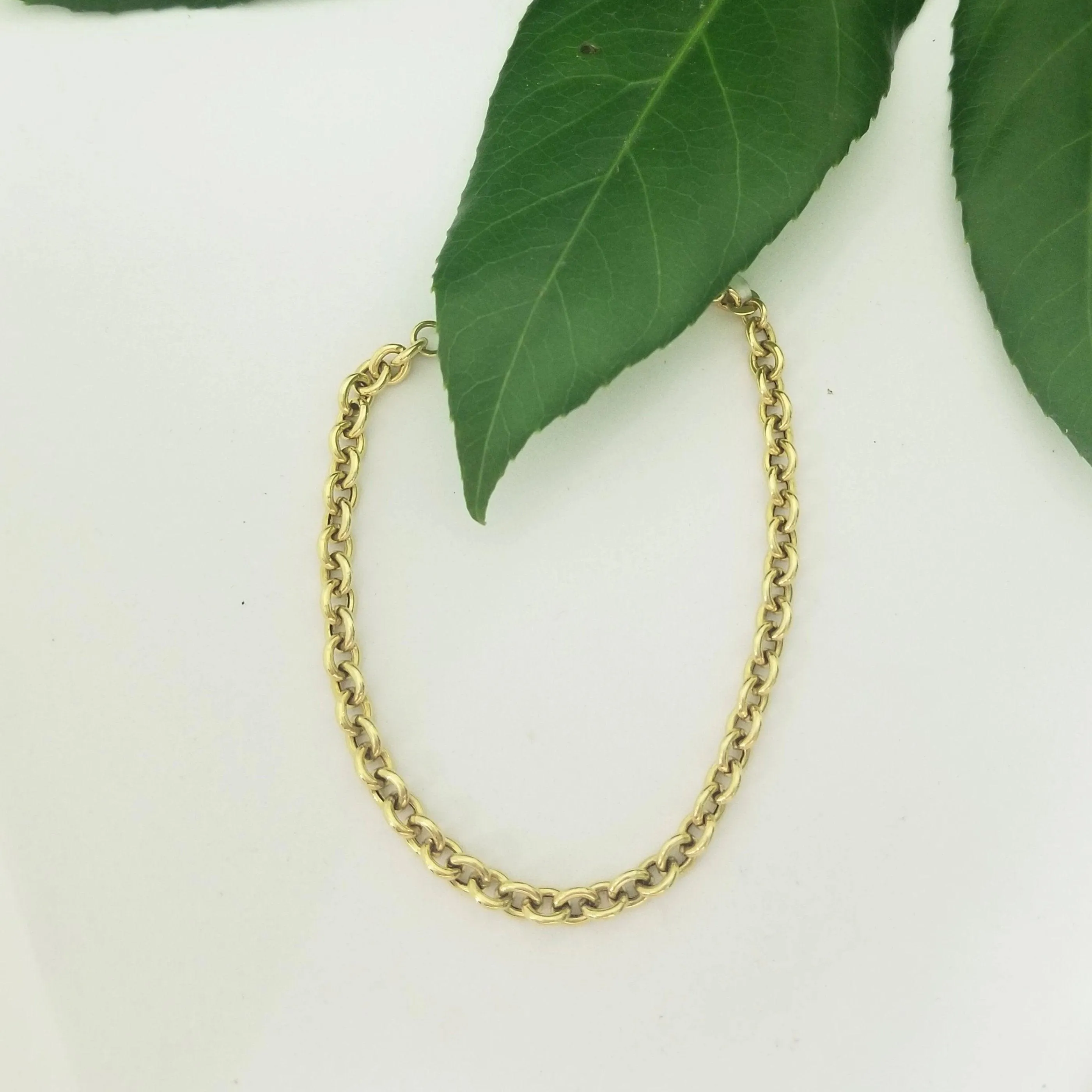 18kt Yellow Gold Anchor Link Bracelet