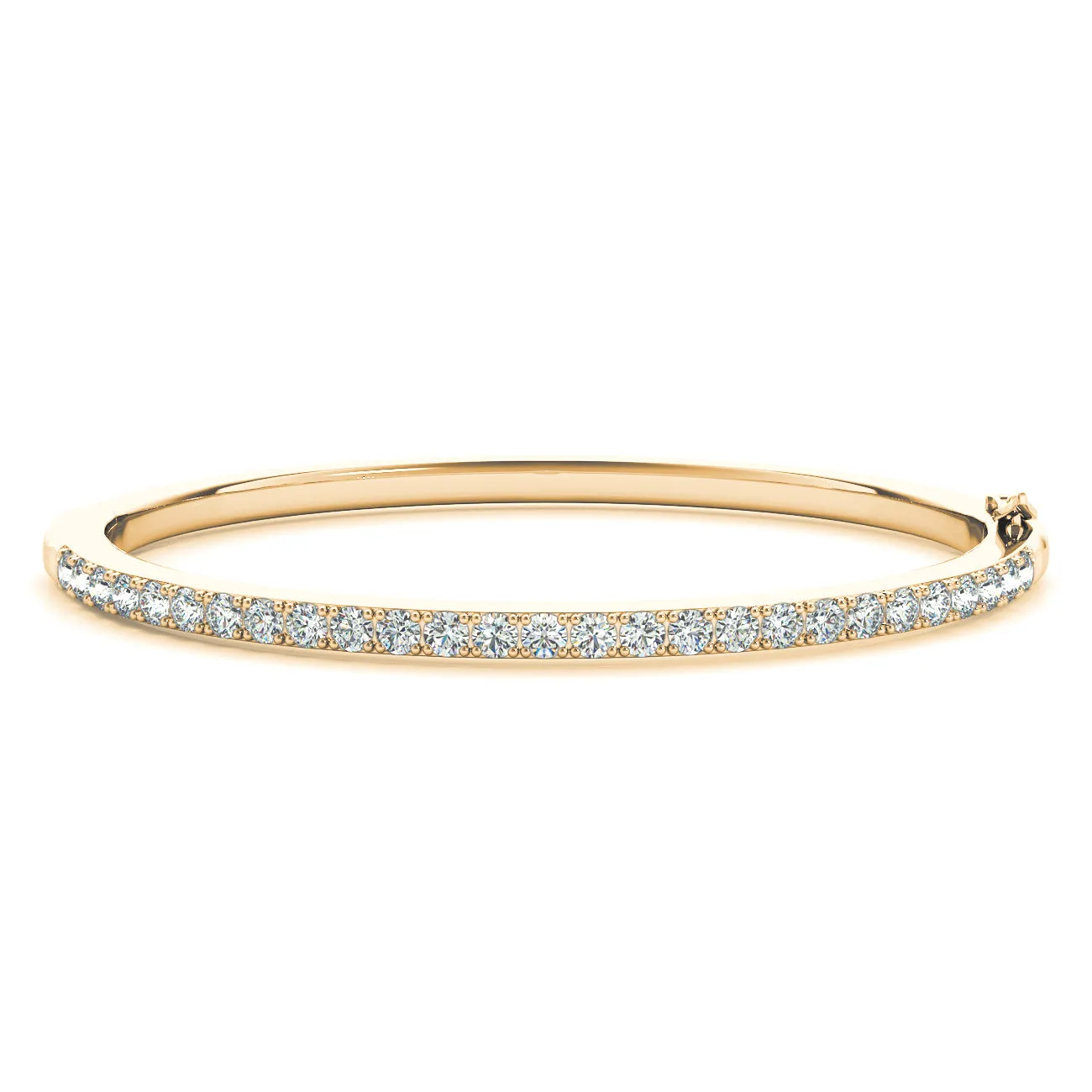 2.0 ctw Round Diamond Classic Bangle Bracelet Pave Set