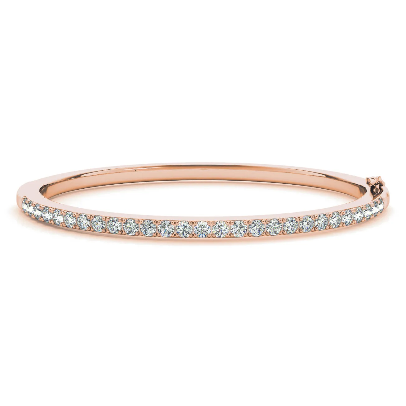 2.0 ctw Round Diamond Classic Bangle Bracelet Pave Set