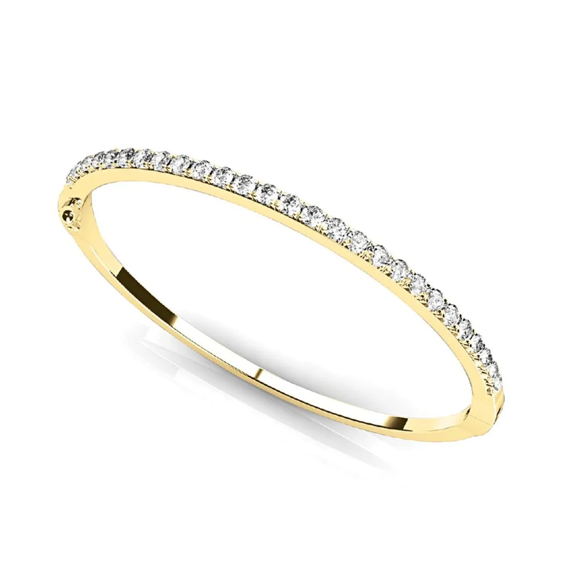 2.0 ctw Round Diamond Classic Bangle Bracelet Pave Set