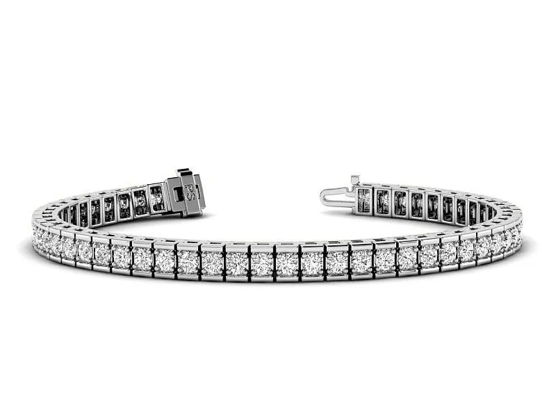2.00-5.00 CT Round Cut Lab Grown Diamonds - Tennis Bracelet