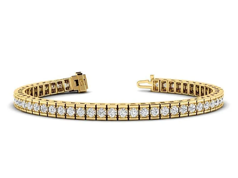 2.00-5.00 CT Round Cut Lab Grown Diamonds - Tennis Bracelet