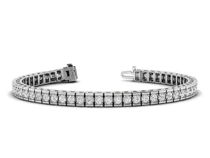 2.00-5.00 CT Round Cut Lab Grown Diamonds - Tennis Bracelet
