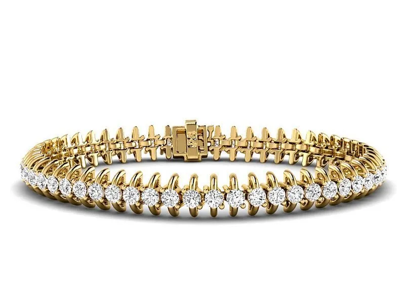 2.00-7.00 CT Round Cut Lab Grown Diamonds - Tennis Bracelet