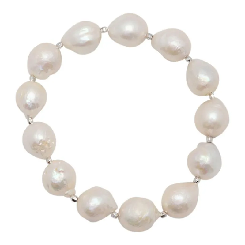 201-01 | WHITE EDISON PEARL STRETCH BRACELET