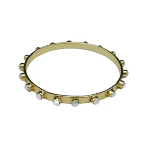 211-01-G | SEEMA BANGLE BRACELET (4 MM PEARLS ON GOLD)