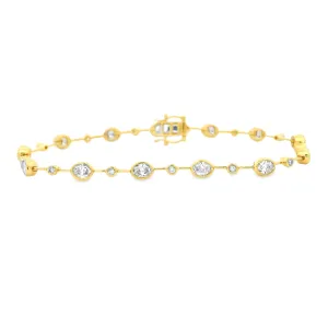 2.18ct 18k Yellow Gold Diamond Bracelet