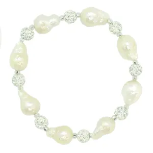 221-01-S | PETITE PEARL & CRYSTAL BRACELET (WHITE)
