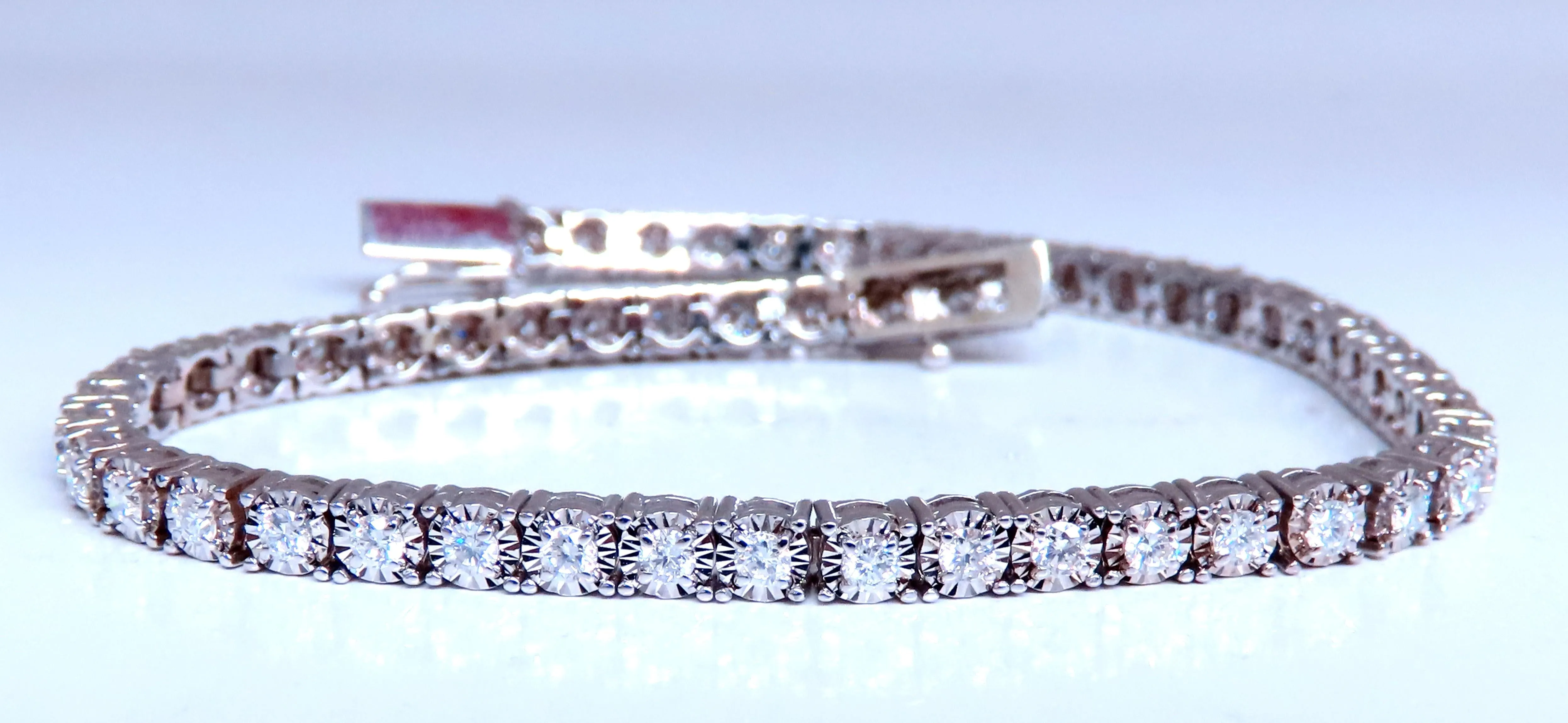 2.40ct natural round diamonds bracelet 14kt gold 12467