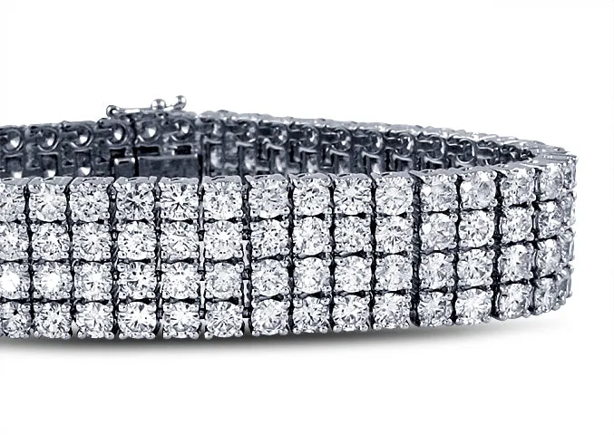 26.65ct t.w. Four Row Diamond Pave Statement Bracelet