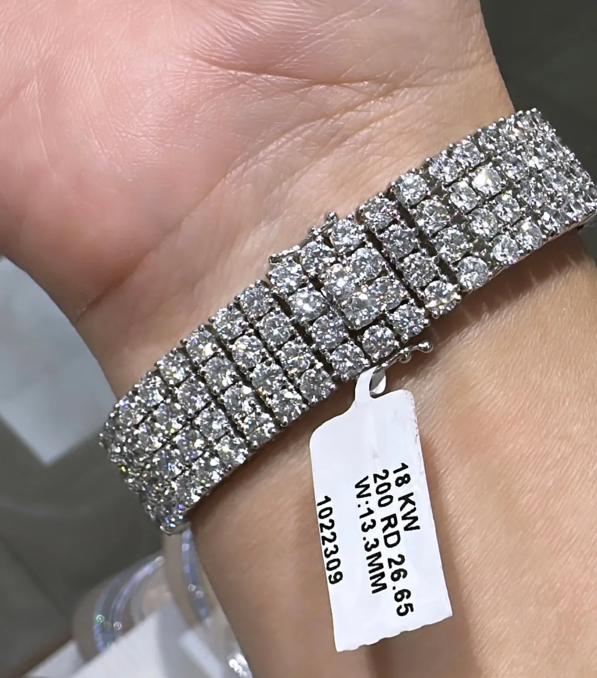 26.65ct t.w. Four Row Diamond Pave Statement Bracelet