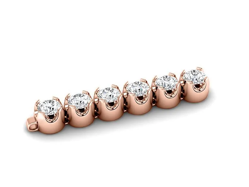 3.50-10.00 CT Round Cut Lab Grown Diamonds - Tennis Bracelet