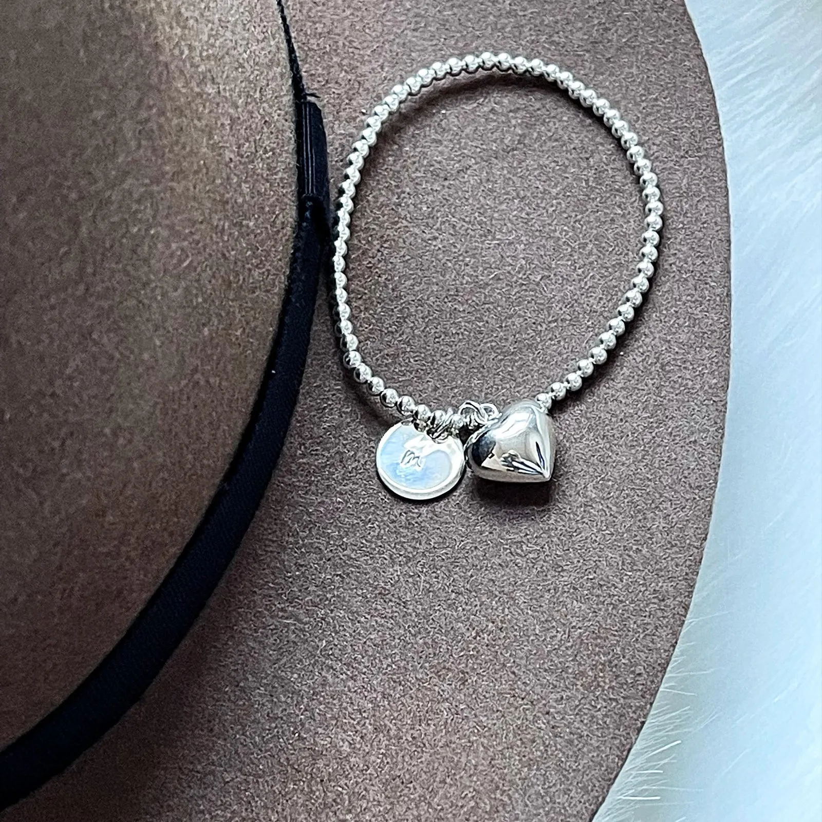 3mm sterling silver bead bracelets - Best Seller