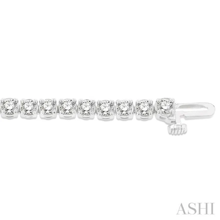 4 ctw Round Cut Diamond Tennis Bracelet in 14K White Gold