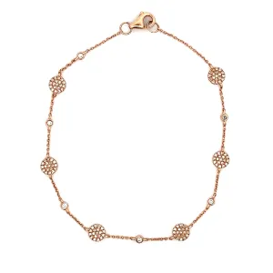 .48ct 14k Rose Gold Diamond Bracelet