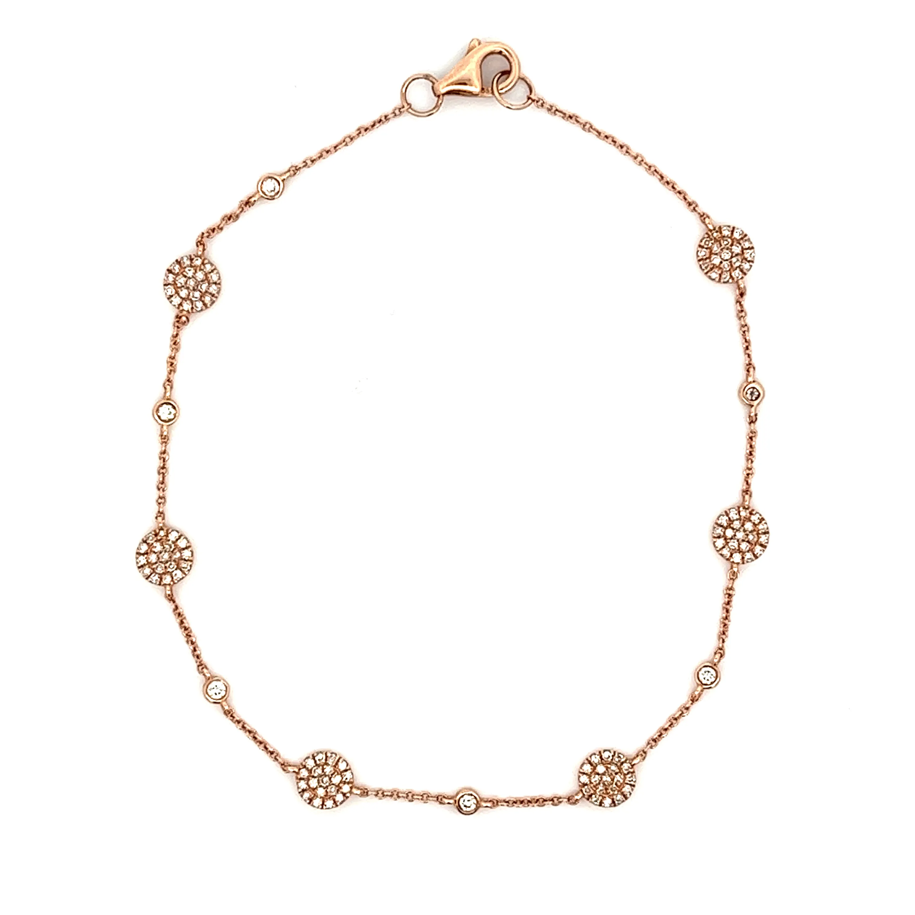 .48ct 14k Rose Gold Diamond Bracelet