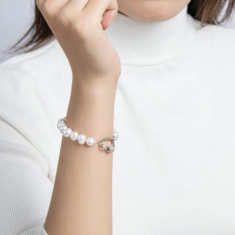 6-11mm White Freshwater Pearl Bracelet