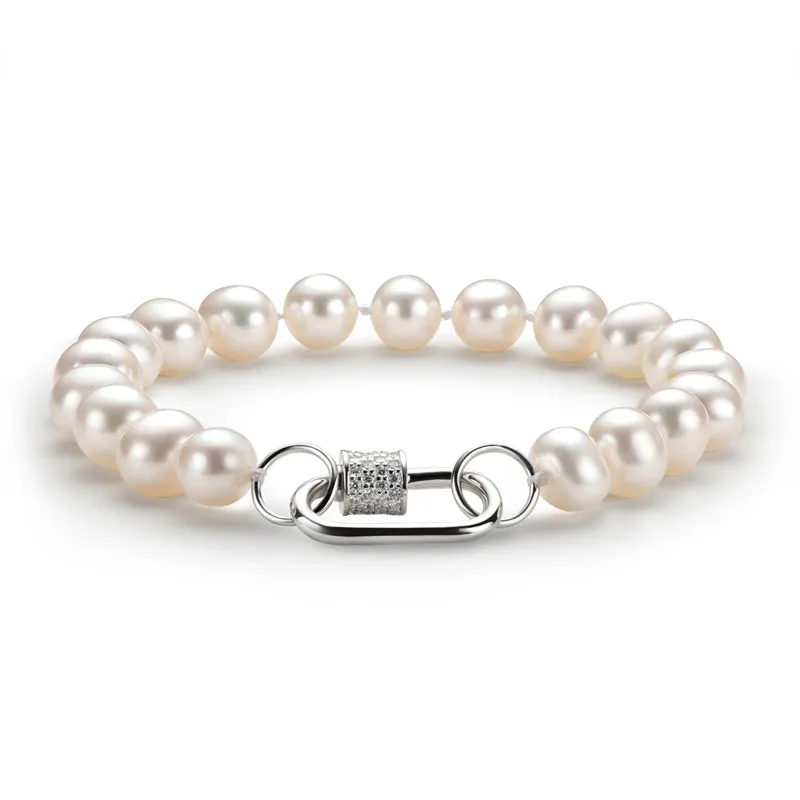 6-11mm White Freshwater Pearl Bracelet