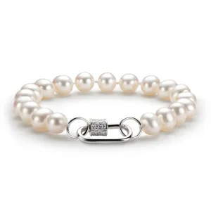 6-11mm White Freshwater Pearl Bracelet