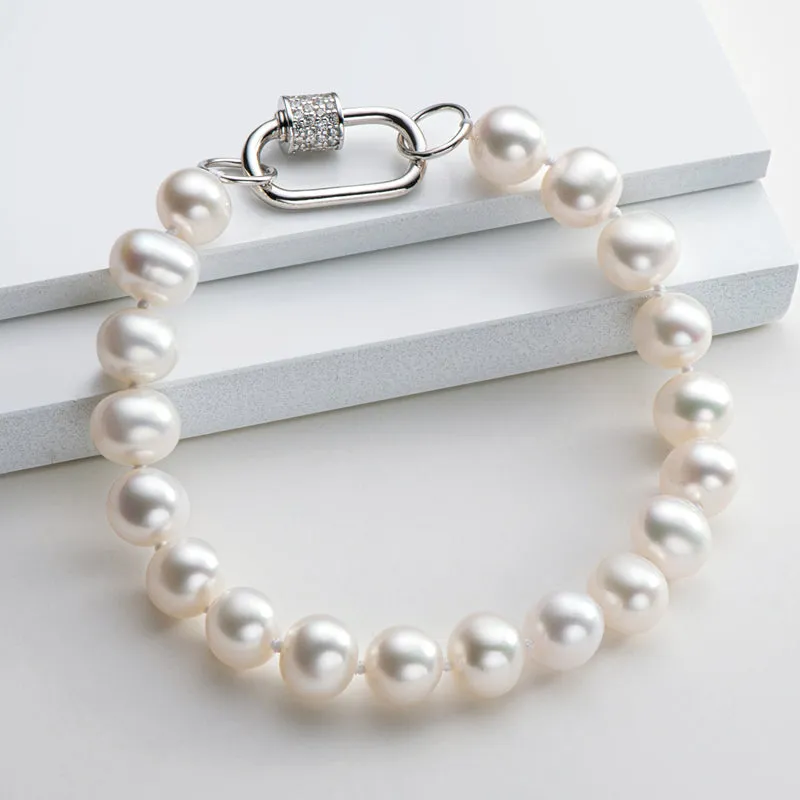 6-11mm White Freshwater Pearl Bracelet