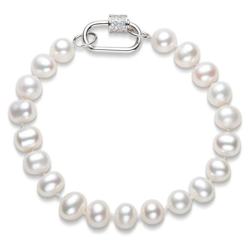 6-11mm White Freshwater Pearl Bracelet