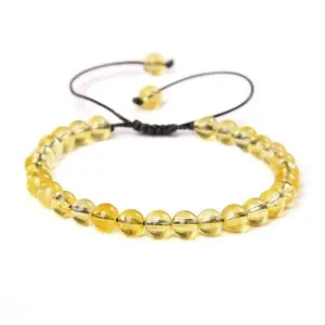 6MM Natural Mineral Stone Bracelets Healing Crystal Braided Bracelets