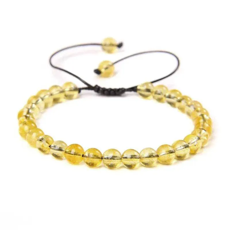6MM Natural Mineral Stone Bracelets Healing Crystal Braided Bracelets