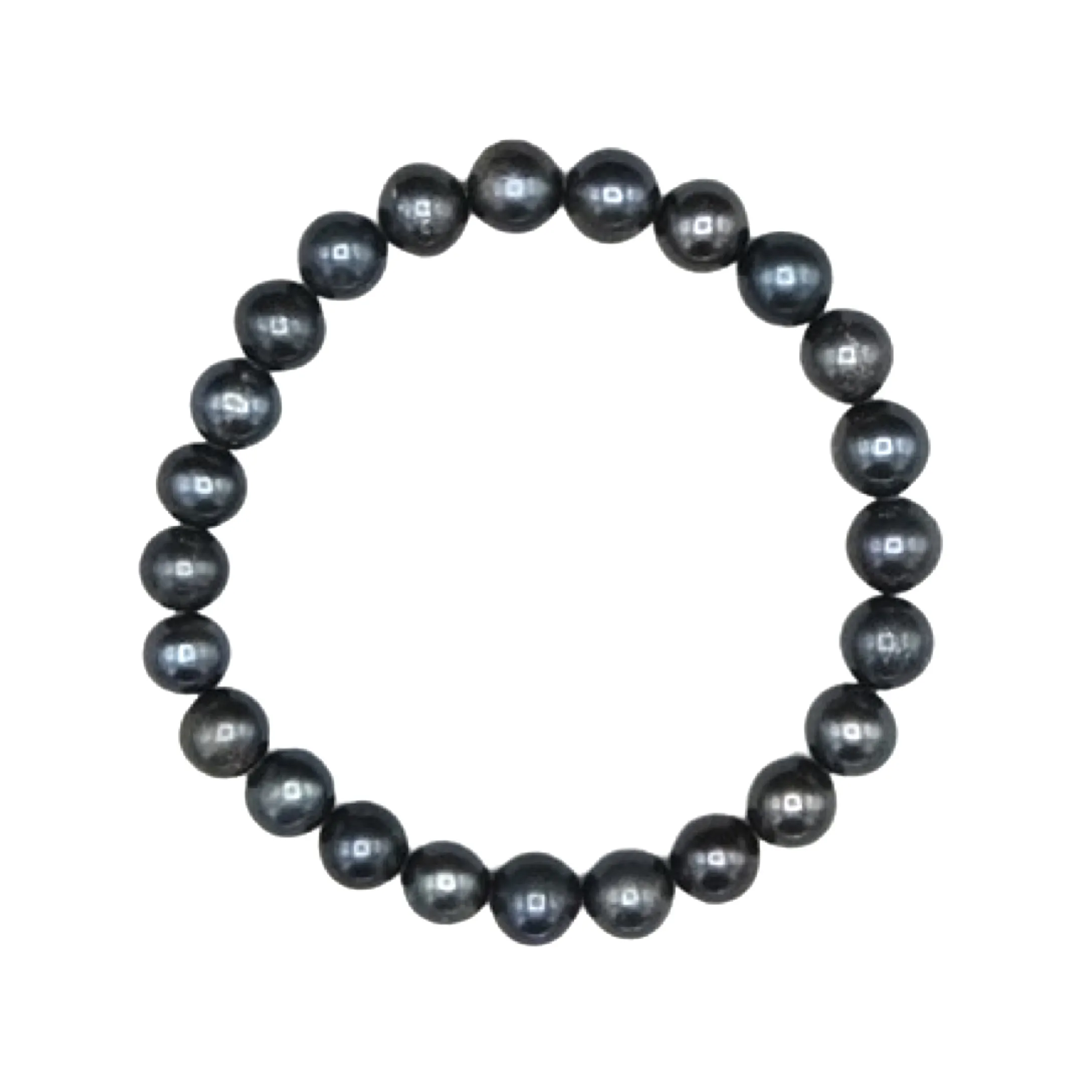 704-10 | 7MM BLACK FRESHWATER PEARL STRETCH BRACELET