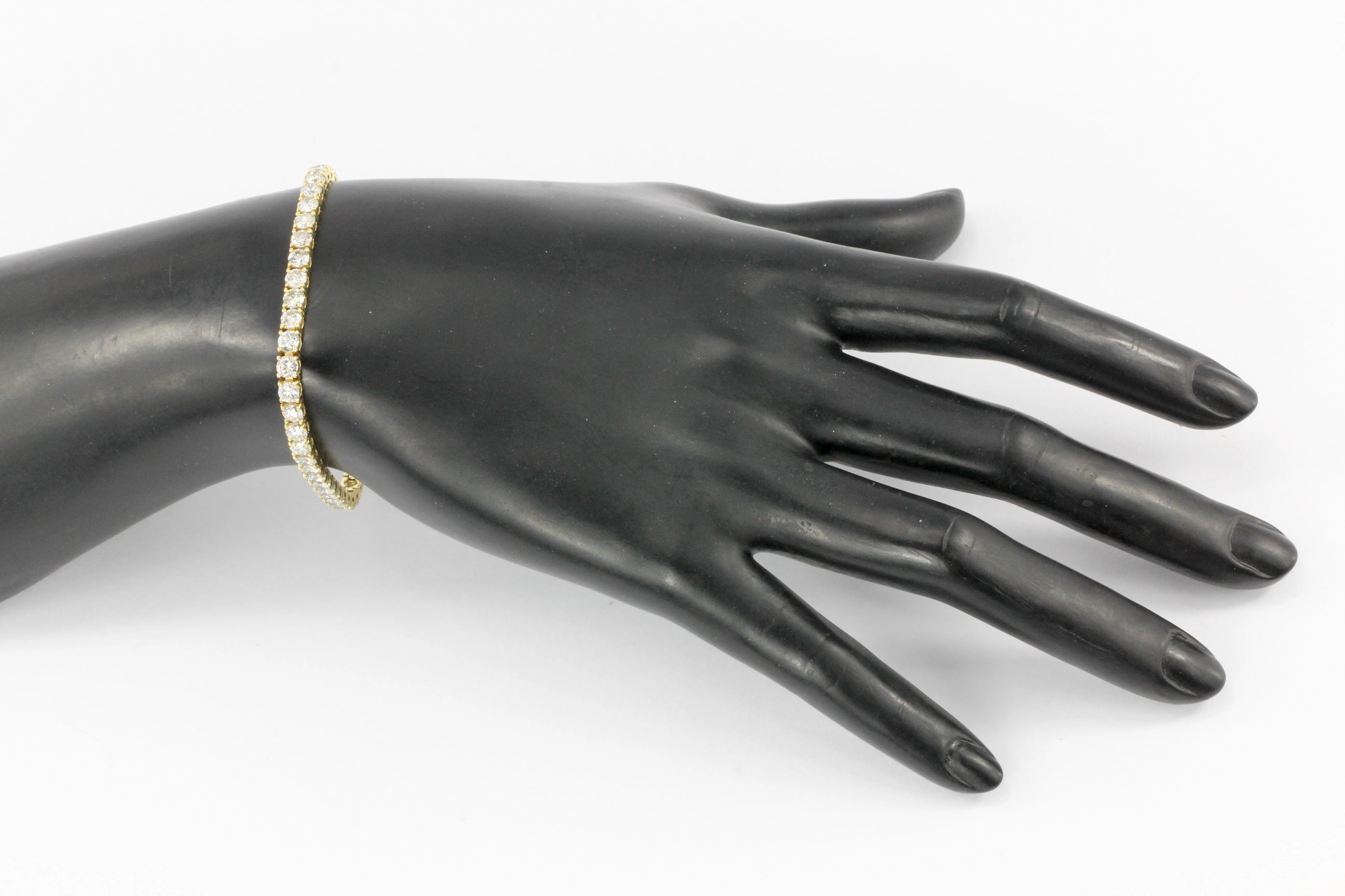 9 CTW 45 Diamond 14K Gold Tennis Bracelet