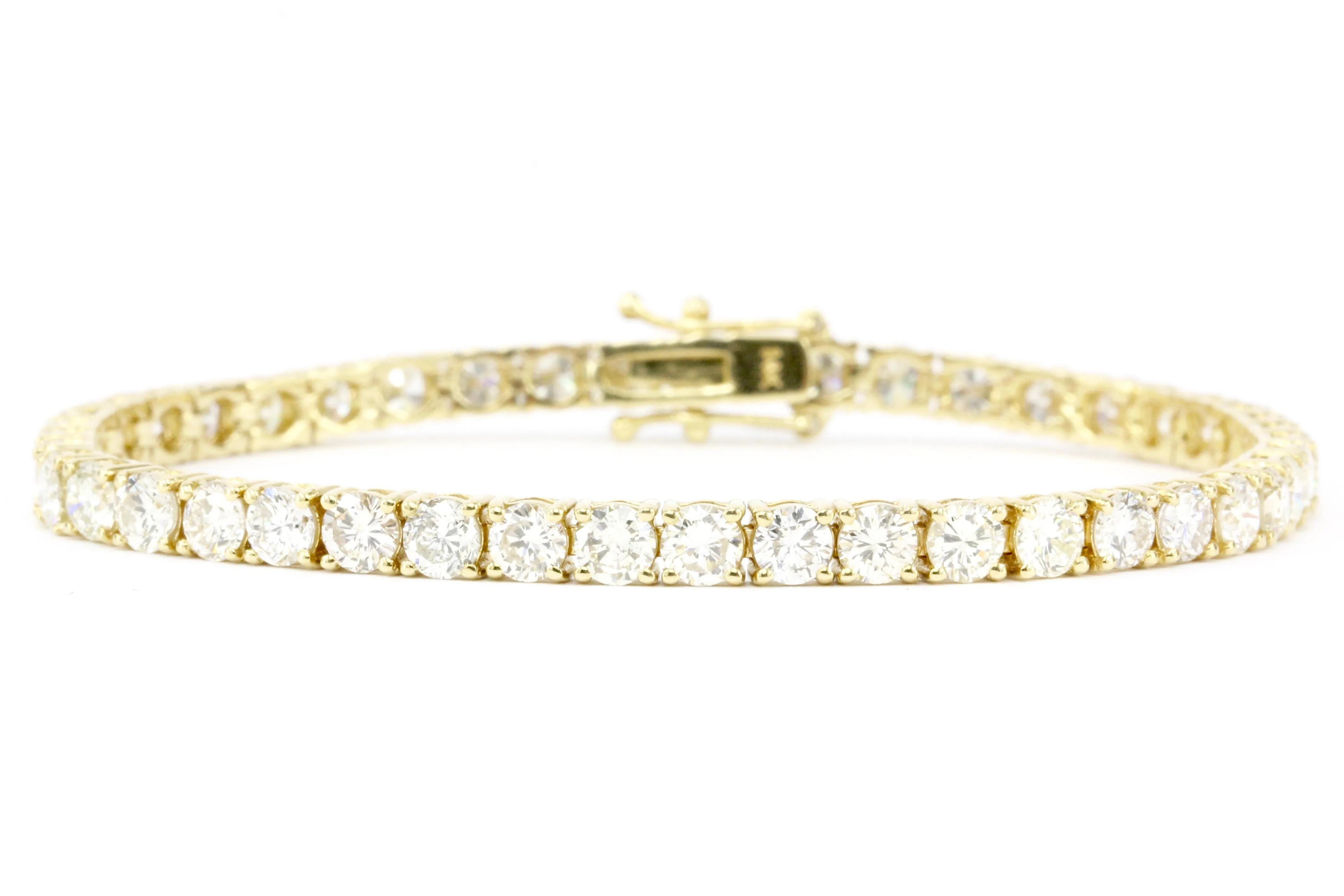 9 CTW 45 Diamond 14K Gold Tennis Bracelet